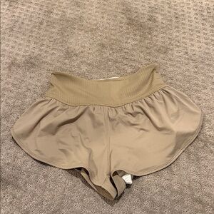 Khaki Free People Movement Shorts in Size Medium